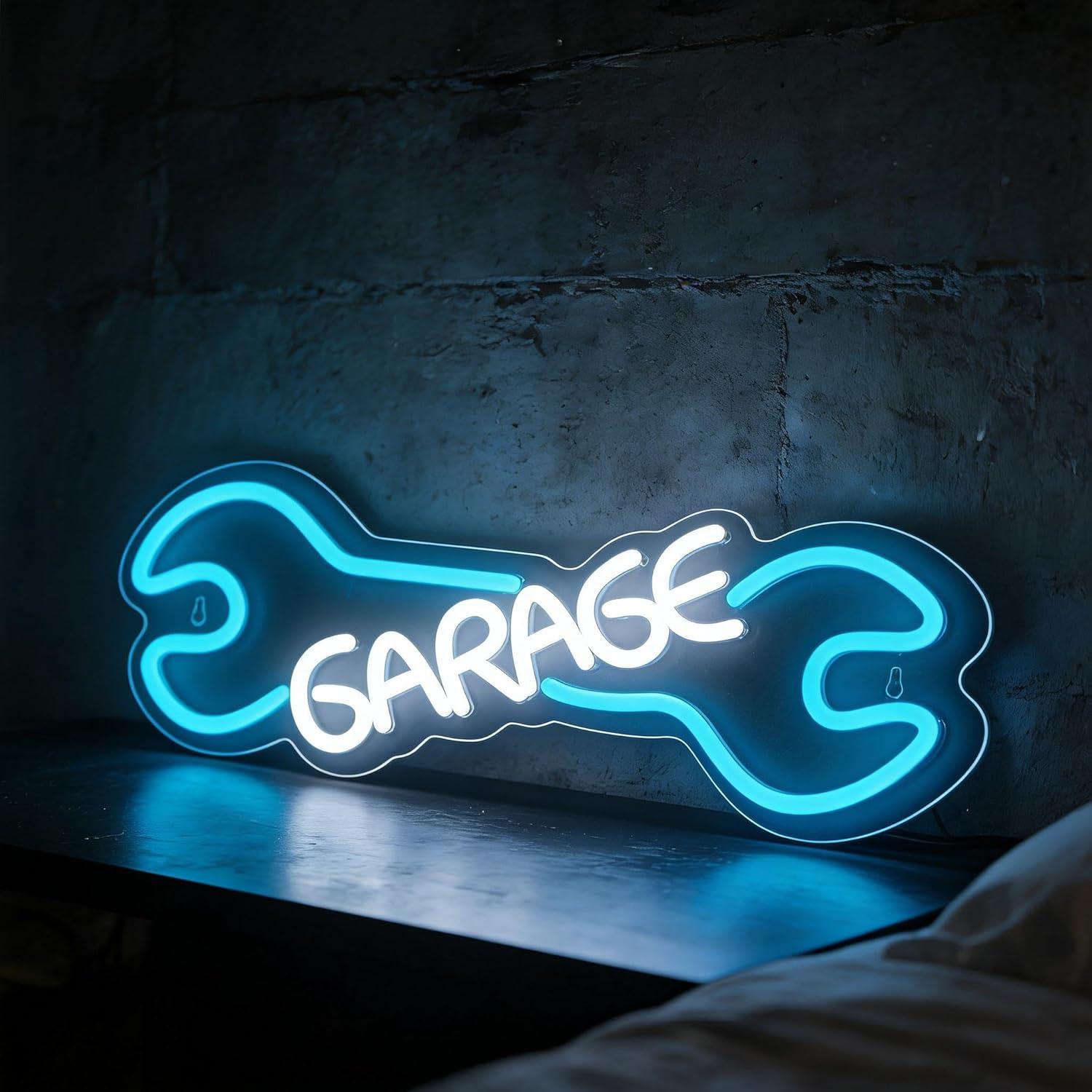 Garage Neon Sign USB Powered L - Auto Repair Shop Signs 评论和价格