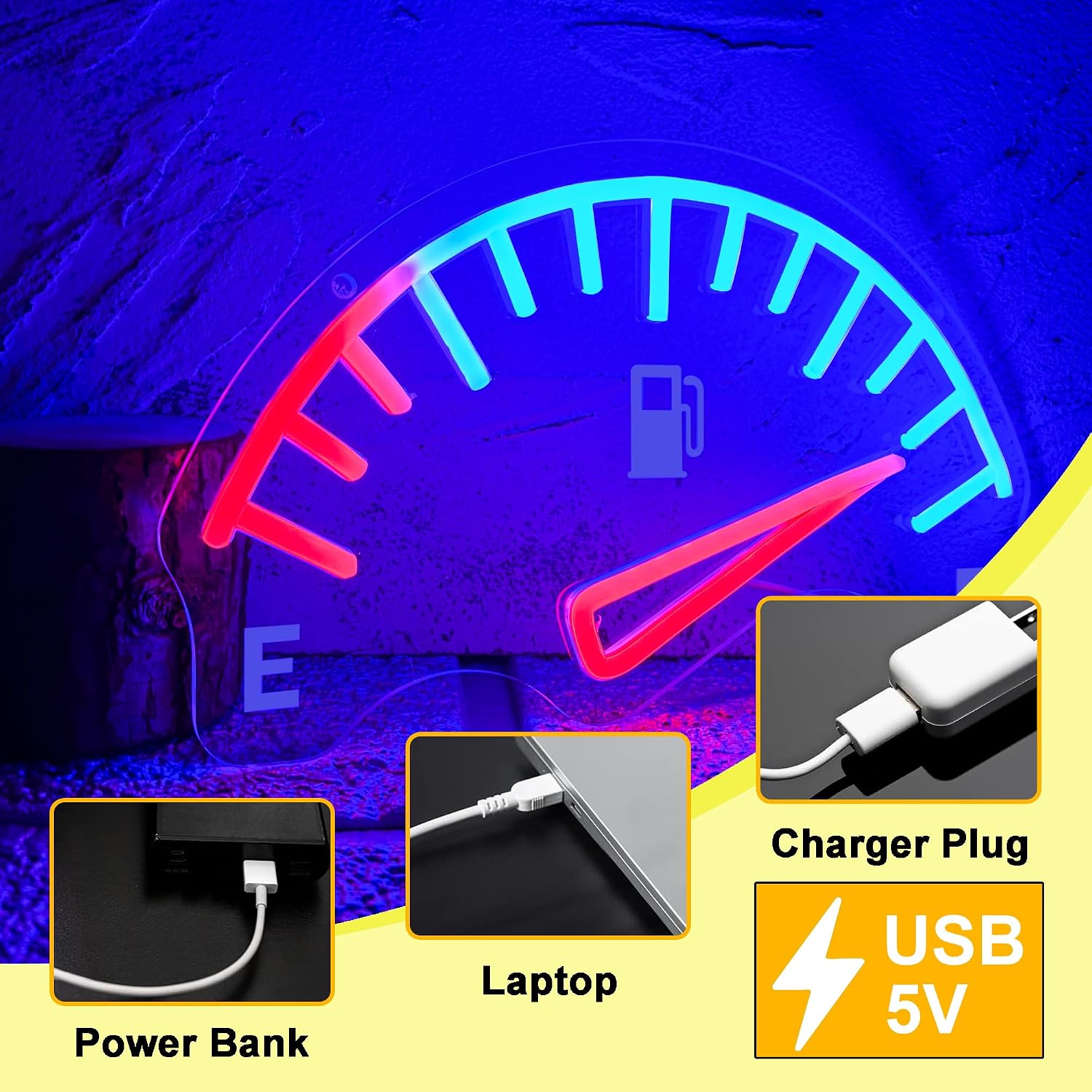 Car Fuel Gauge Meter LED Neon  - Auto Repair Shop Signs 评论和价格