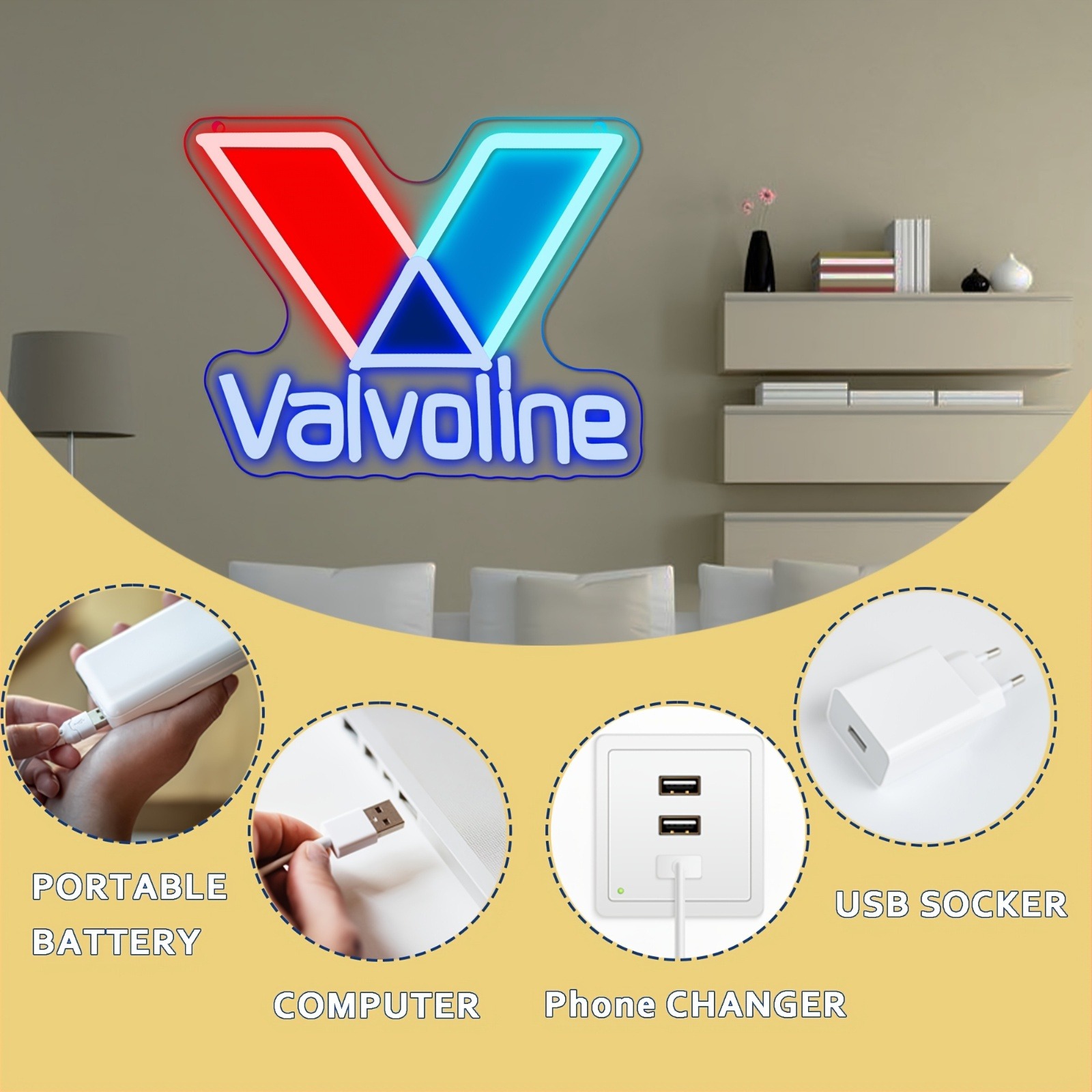 Valvoline Engine Oil Neon Sign - Auto Repair Shop Signs 评论和价格