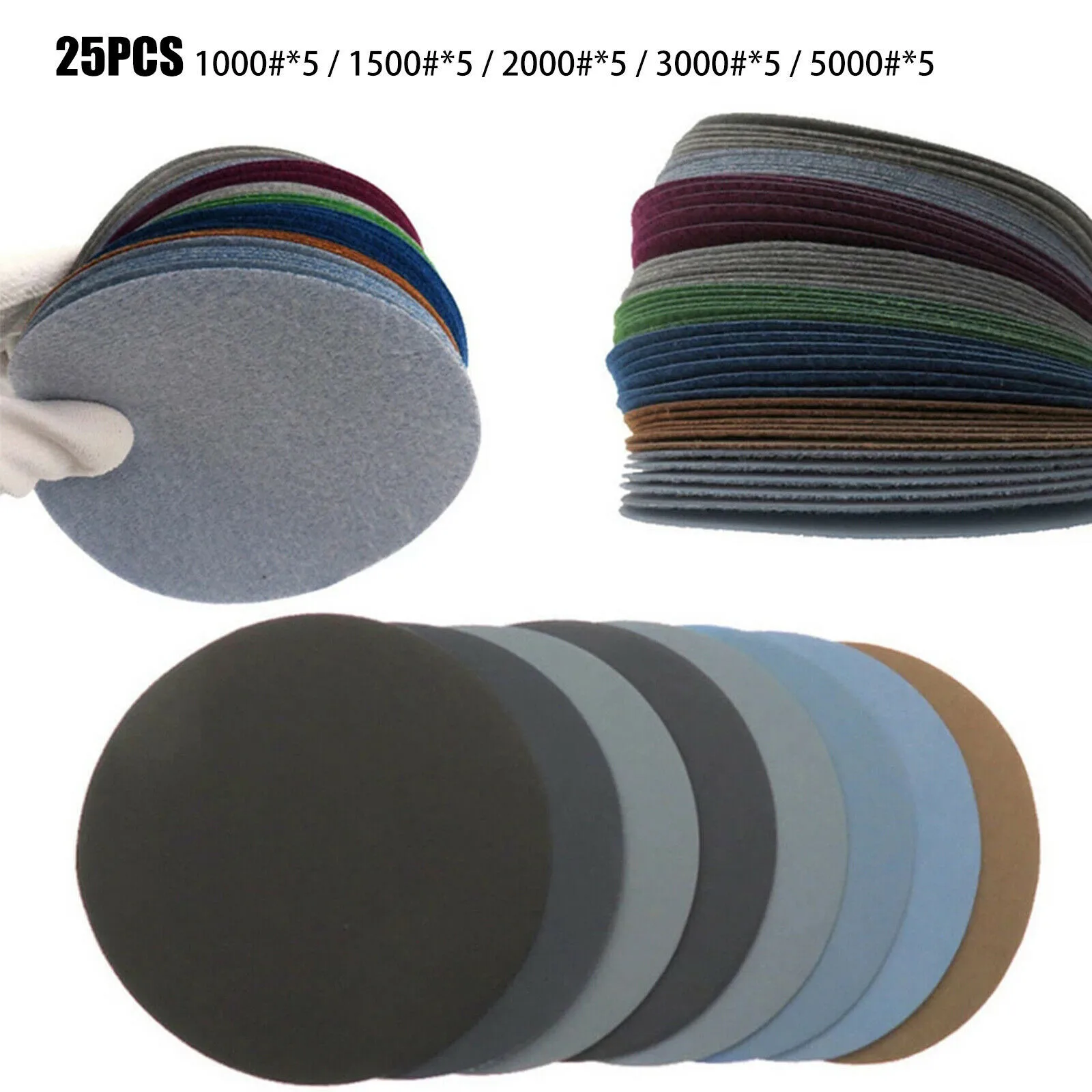 25 Pack 3 Sanding Discs Wet Dr - Orbital Polisher Da 评论和价格