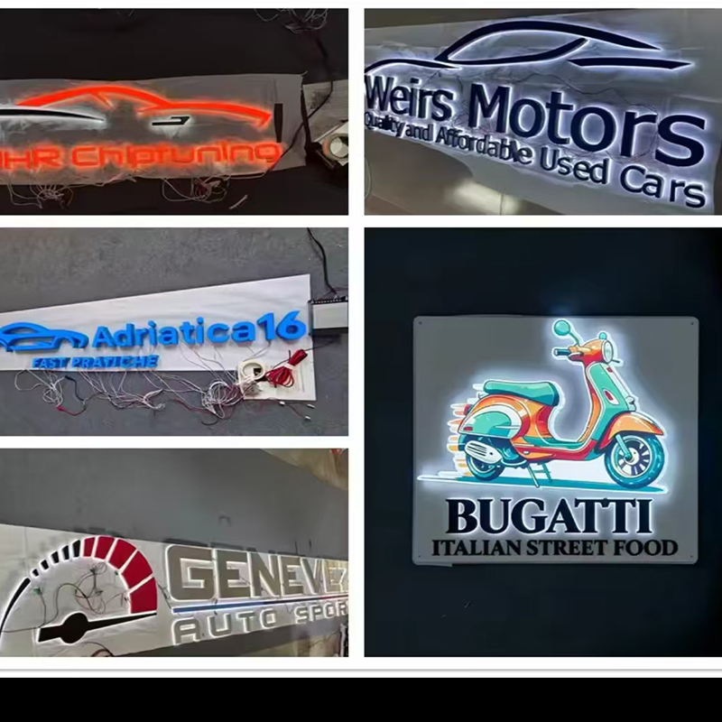 Custom LED Backlit Letter Sign - Auto Repair Shop Logo Design 评论和价格