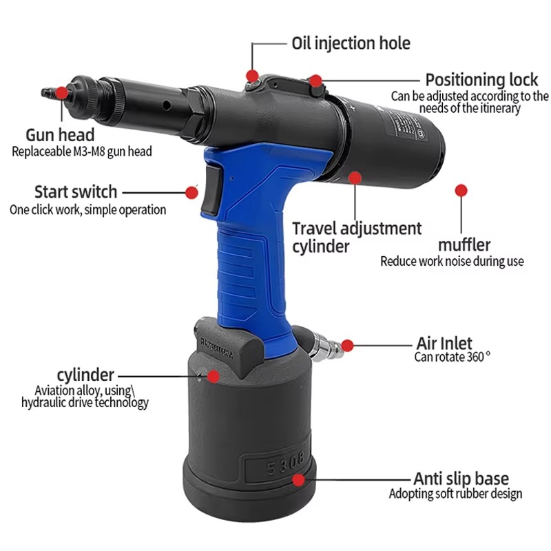 RL5308 Industrial Grade Pneuma - Rivet Gun Air 评论和价格