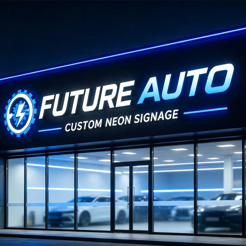 3D Custom LED Illuminated Lett - Auto Repair Shop Logo Design 评论和价格